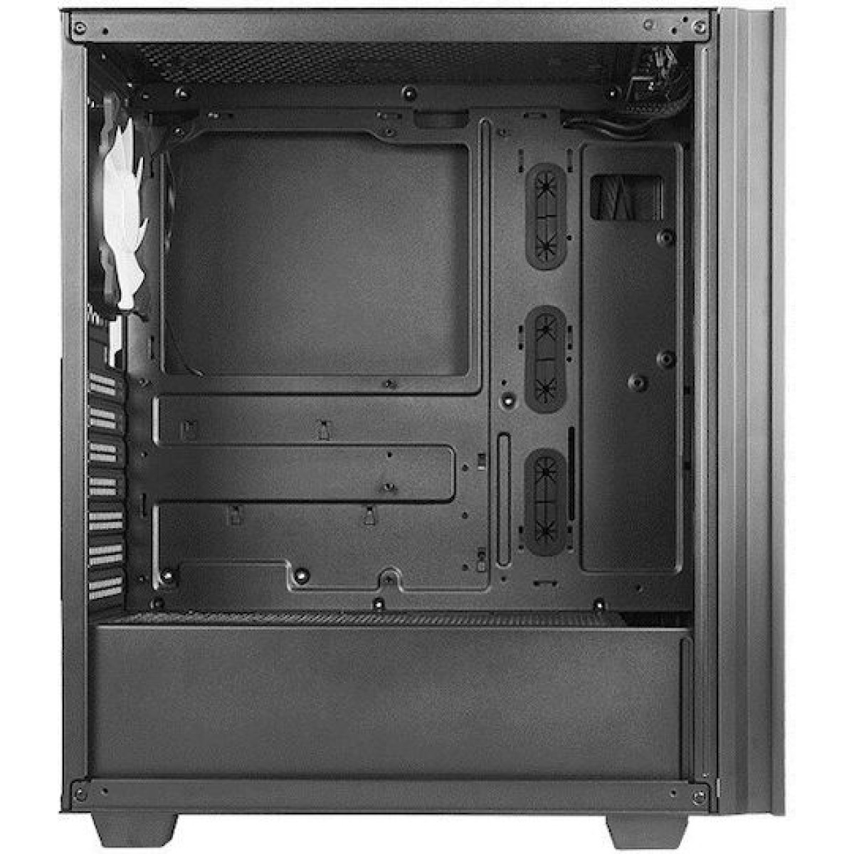 Chieftec Hunter 2 Gaming Midi Tower Κουτί Υπολογιστή με Πλαϊνό Παράθυρο και RGB Φωτισμό Μαύρο