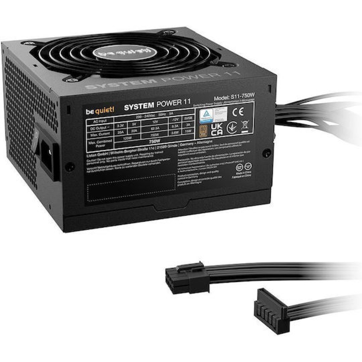 Be Quiet System Power 11 750W Μαύρο Τροφοδοτικό Υπολογιστή Full Wired 80 Plus Bronze