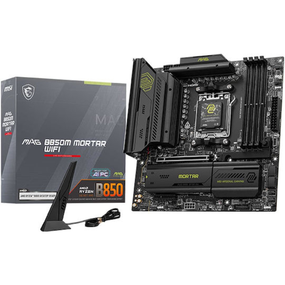 MSI MAG B850M Mortar Wifi Motherboard Micro ATX με AMD AM5 Socket 7E61-001R