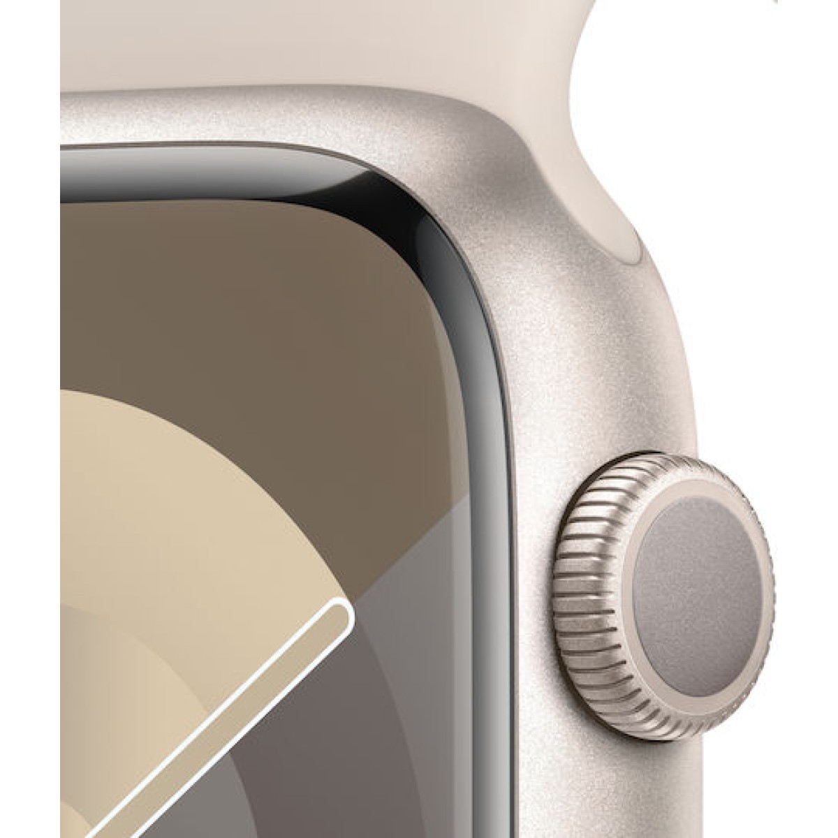 Apple Watch Series 9 Aluminium 45mm Αδιάβροχο με Παλμογράφο (Starlight με Starlight Sport Band (S/M))