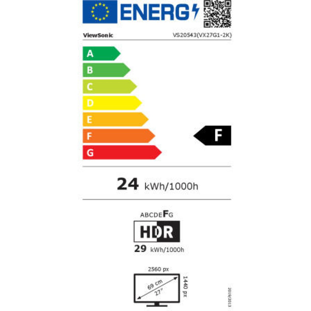 Viewsonic VX27G1-2K IPS Gaming Monitor 27