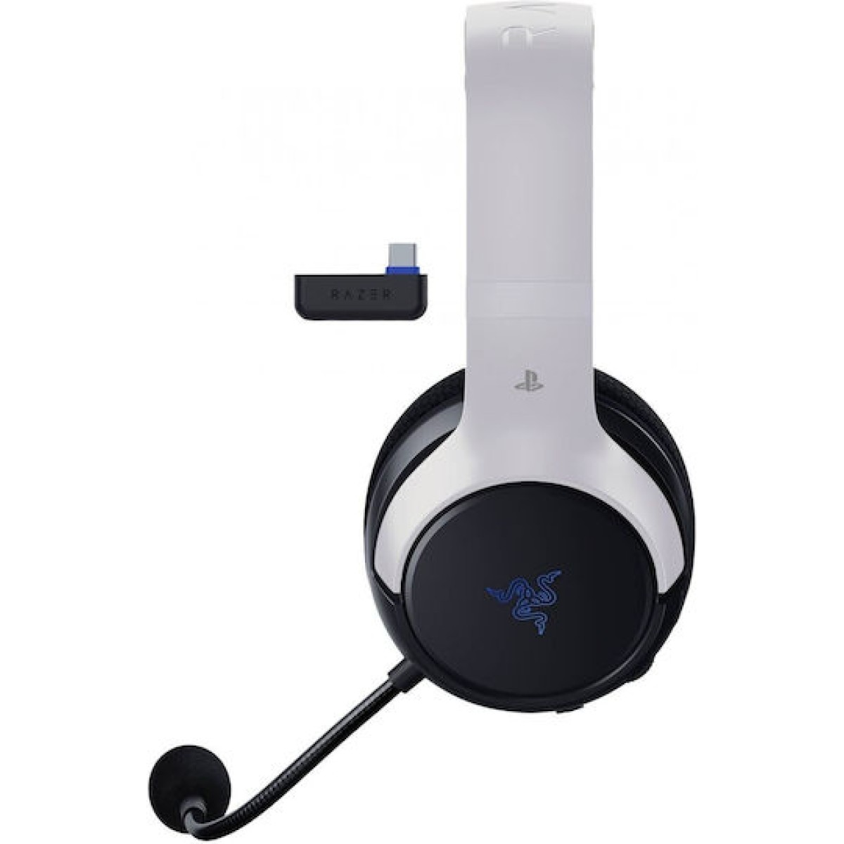 Razer Kaira Hyperspeed PlayStation Ασύρματο Over Ear Gaming Headset με σύνδεση USB Licensed Black/White for PS5 / PC