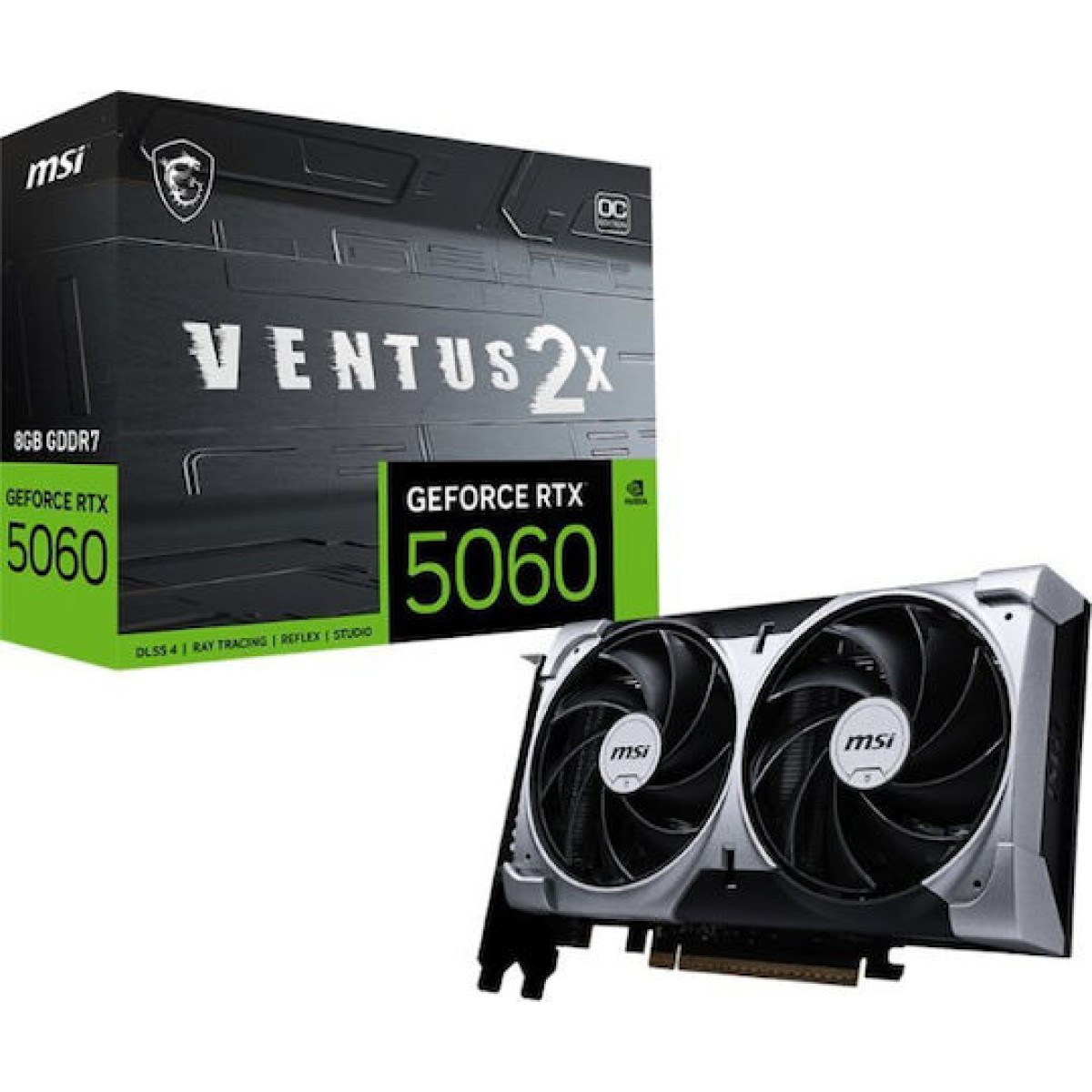 MSI GeForce RTX 5060 8GB GDDR7 Ventus 2X OC Κάρτα Γραφικών