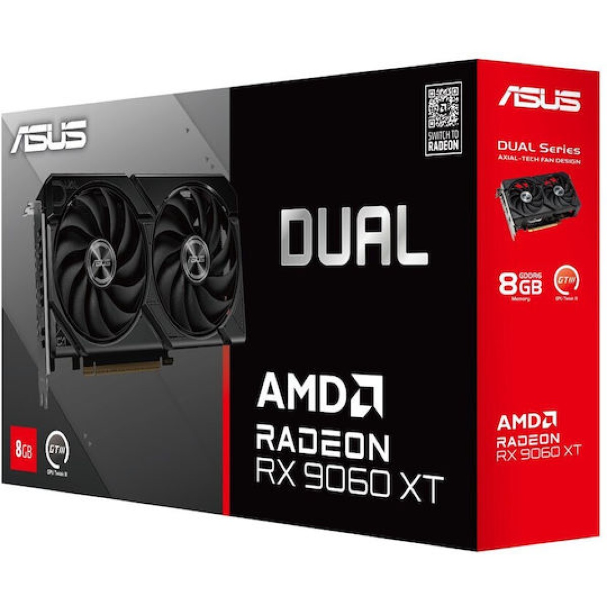 Asus Radeon RX 9060 XT 8GB GDDR6 Dual Κάρτα Γραφικών