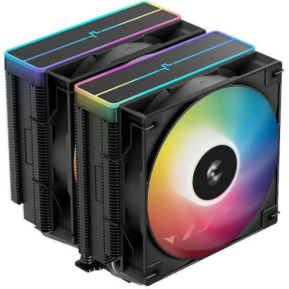 Deepcool AG620 BK ARGB V2 Ψύκτρα Επεξεργαστή Διπλού Ανεμιστήρα για Socket AM4/AM5/1200/115x/1700