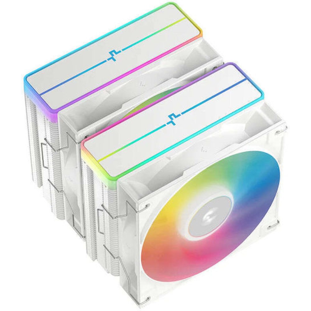 Deepcool AG620 WH ARGB V2 Ψύκτρα Επεξεργαστή Διπλού Ανεμιστήρα για Socket AM4/AM5/1200/115x/1700 Λευκή
