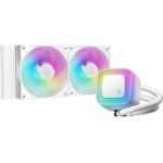 Deepcool LE240 (v2) Υδρόψυξη Επεξεργαστή Διπλού Ανεμιστήρα 120mm για Socket AM4/AM5/1700/1200 με ARGB Φωτισμό Λευκή