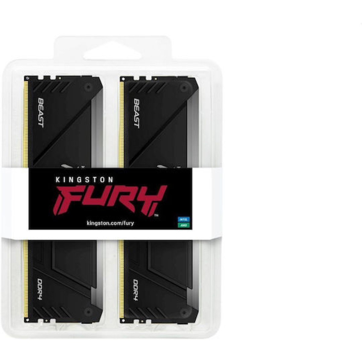 Kingston Fury Beast DDR4 64GB RAM με 2x32GB Modules και Ταχύτητα 3200 για Desktop