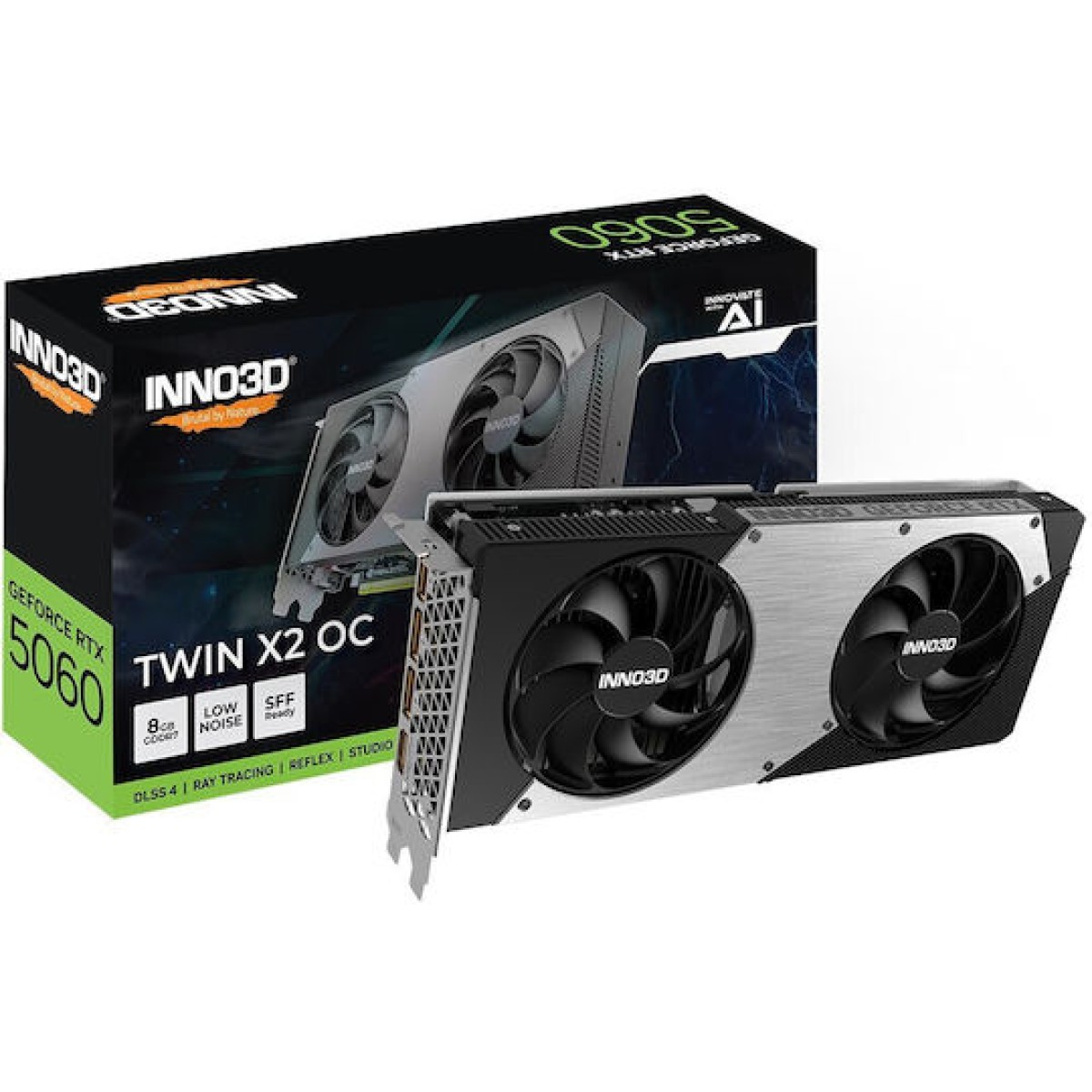 Inno 3D GeForce RTX 5060 8GB GDDR7 TWIN X2 OC Κάρτα Γραφικών
