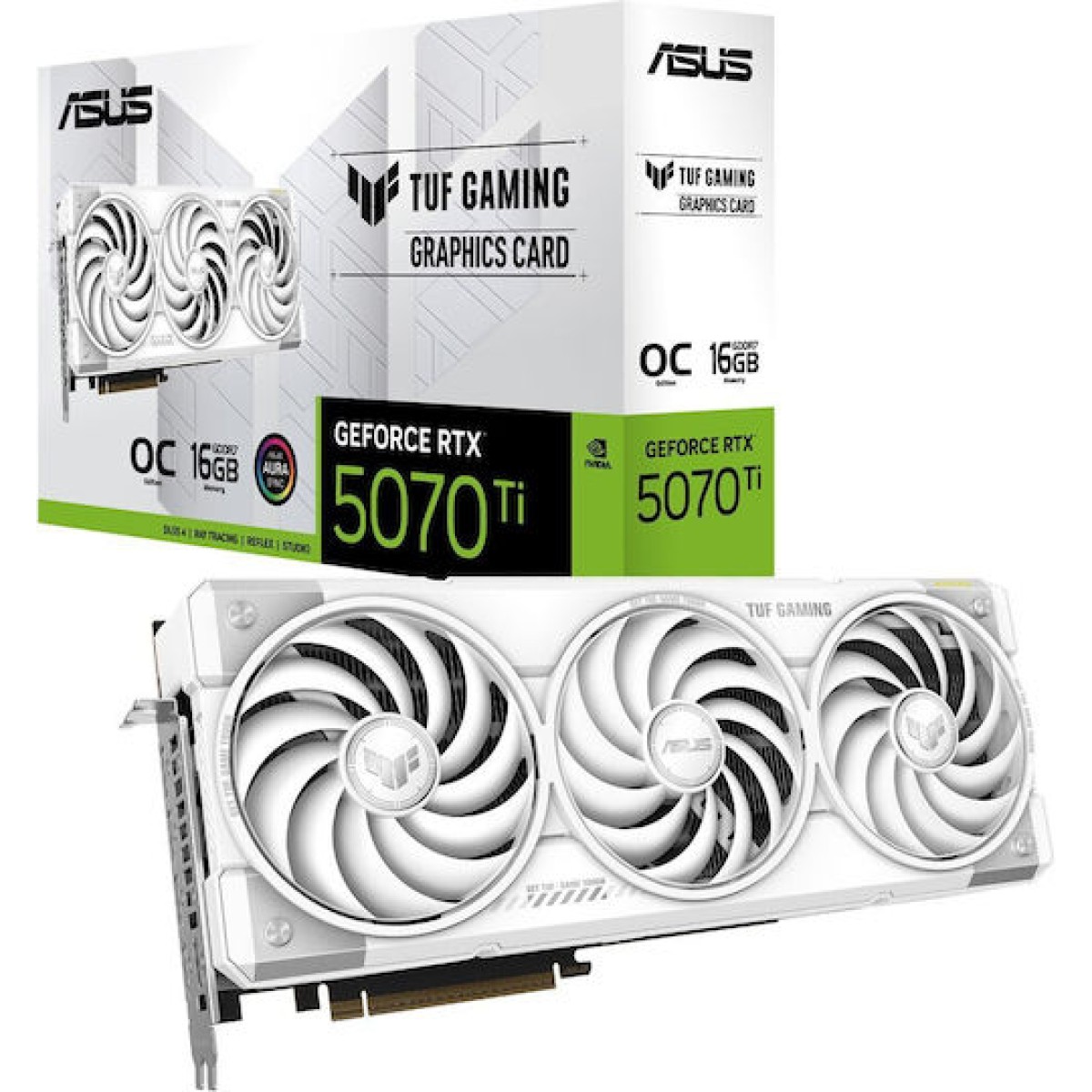 Asus GeForce RTX 5070 Ti 16GB GDDR7 Gaming OC White Κάρτα Γραφικών