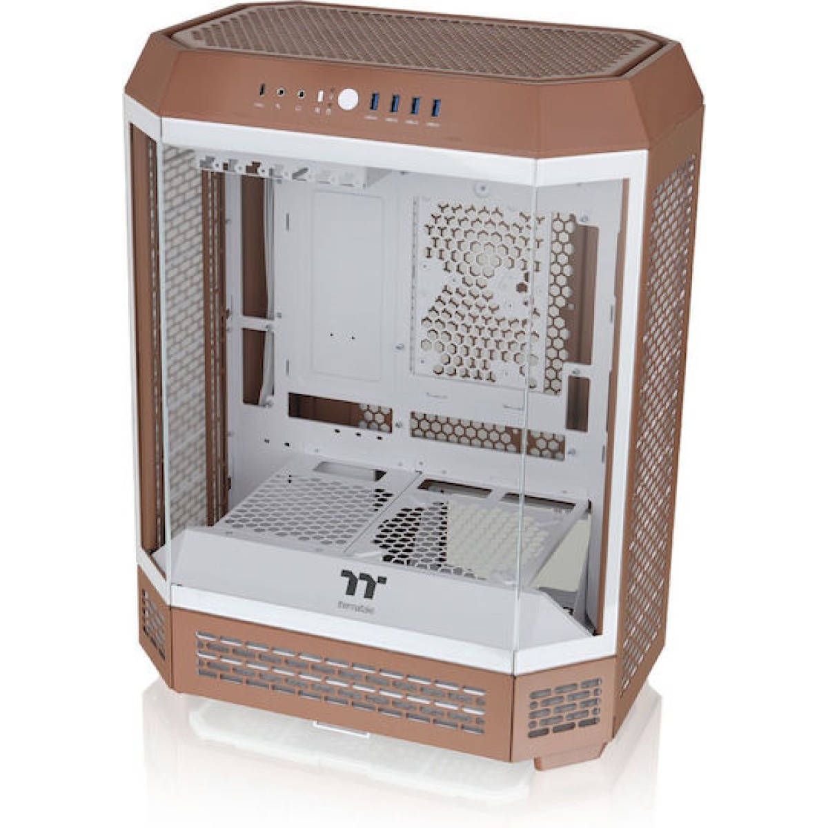 Thermaltake The Tower 600 Midi Tower Κουτί Υπολογιστή με Πλαϊνό Παράθυρο Mocha Mousse