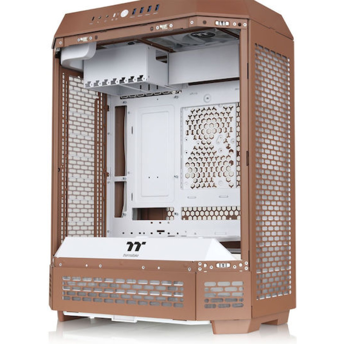 Thermaltake The Tower 600 Midi Tower Κουτί Υπολογιστή με Πλαϊνό Παράθυρο Mocha Mousse