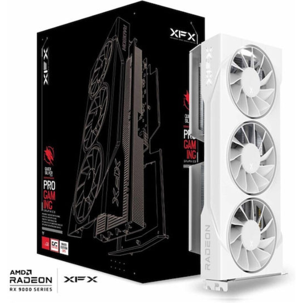 XFX Radeon RX 9060 XT 16GB GDDR6 Swift OC White Triple Fan Gaming Edition Κάρτα Γραφικών