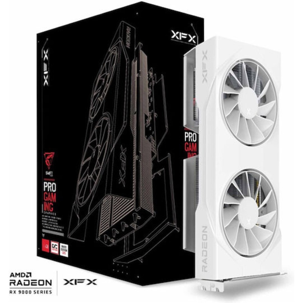 XFX Radeon RX 9060 XT 8GB GDDR6 Swift OC White Gaming Edition Κάρτα Γραφικών