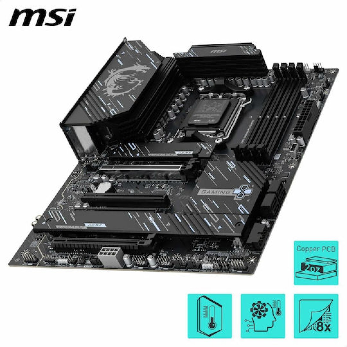 MSI MPG X870E Gaming Plus WIFI Motherboard ATX με AMD AM5 Socket 7E70-001R