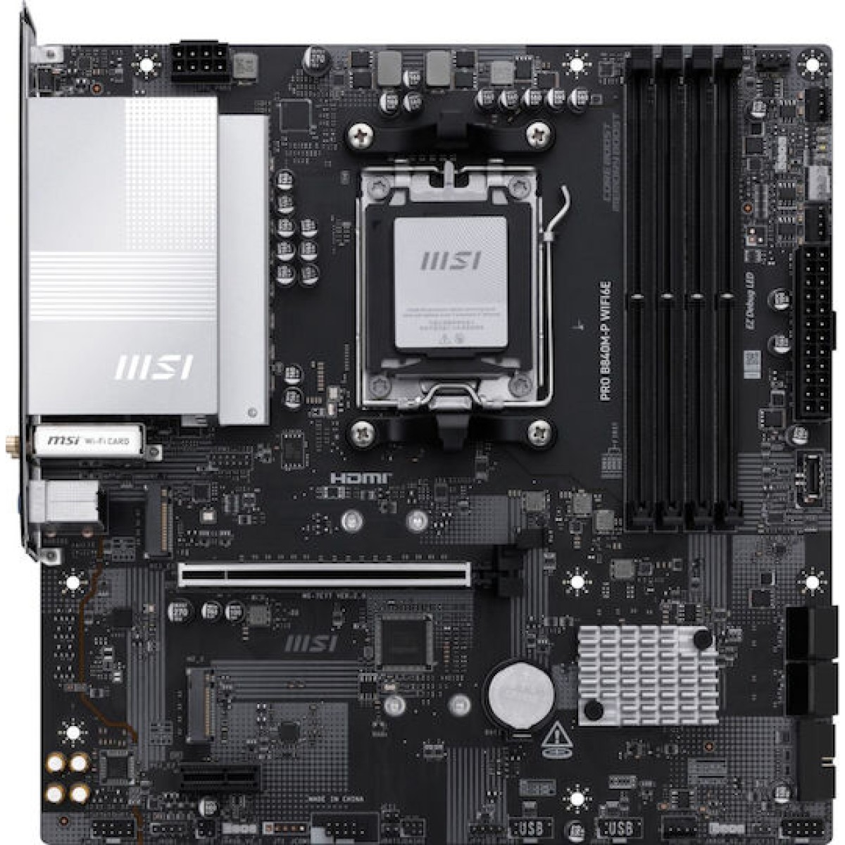 MSI Pro B840M-P WIFI6E Motherboard Micro ATX με AMD AM5 Socket 7E77-001R