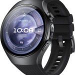 Huawei Watch 5 Stainless Steel 46mm Αδιάβροχο με eSIM και Παλμογράφο (Μαύρο)