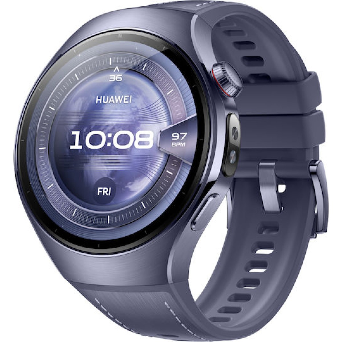 Huawei Watch 5 Titanium 46mm Αδιάβροχο με eSIM και Παλμογράφο (Μωβ)