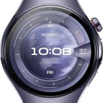 Huawei Watch 5 Titanium 46mm Αδιάβροχο με eSIM και Παλμογράφο (Μωβ)