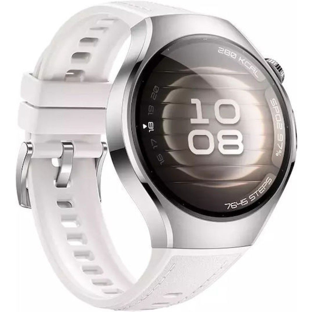 Huawei Watch 5 Stainless Steel 42mm Αδιάβροχο με eSIM και Παλμογράφο (Λευκό)