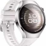 Huawei Watch 5 Stainless Steel 42mm Αδιάβροχο με eSIM και Παλμογράφο (Λευκό)