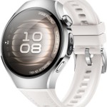 Huawei Watch 5 Stainless Steel 42mm Αδιάβροχο με eSIM και Παλμογράφο (Λευκό)