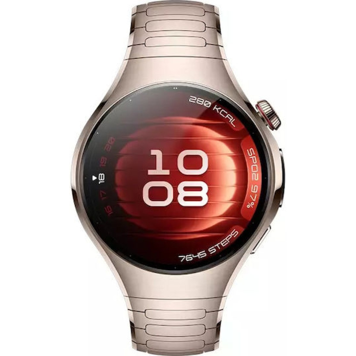 Huawei Watch 5 Stainless Steel 42mm Αδιάβροχο με eSIM και Παλμογράφο (Sand gold)