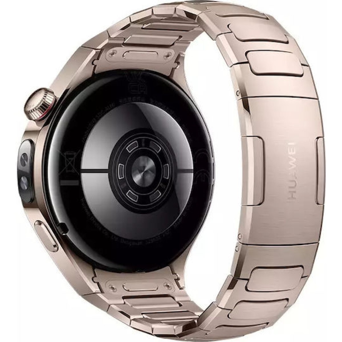 Huawei Watch 5 Stainless Steel 42mm Αδιάβροχο με eSIM και Παλμογράφο (Sand gold)