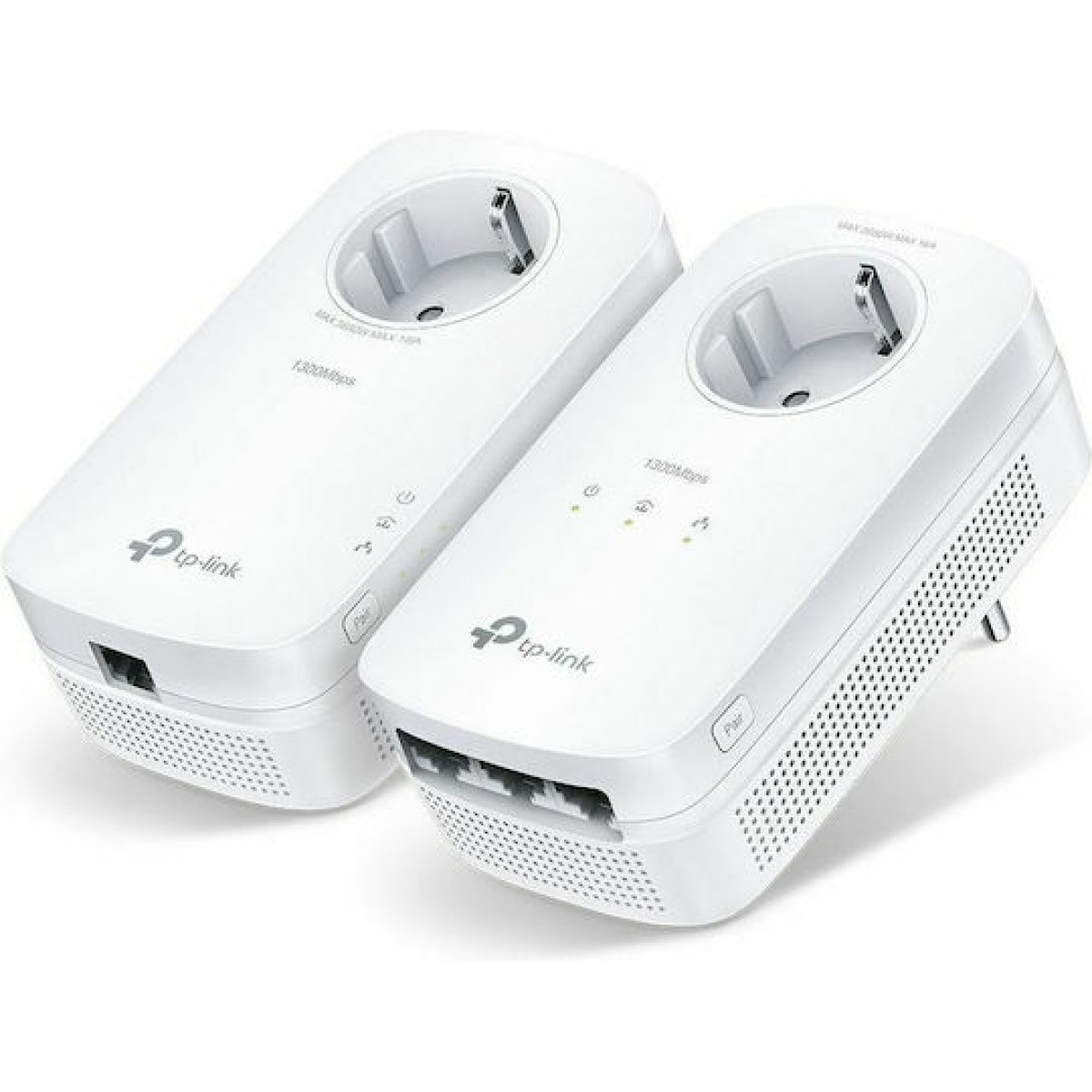 TP-LINK TL-PA8033P KIT v3 Powerline Διπλό για Ενσύρματη Σύνδεση με Passthrough Πρίζα και Θύρα Ethernet