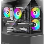 Xilence Xilent Beam XG172 Midi Tower Κουτί Υπολογιστή με Πλαϊνό Παράθυρο και ARGB Φωτισμό Μαύρο