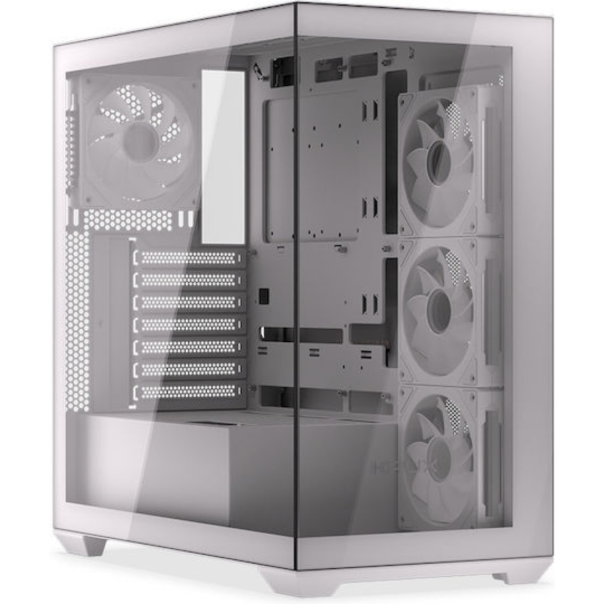 Krux Exo Gaming Midi Tower Κουτί Υπολογιστή με Πλαϊνό Παράθυρο και ARGB Φωτισμό Λευκό