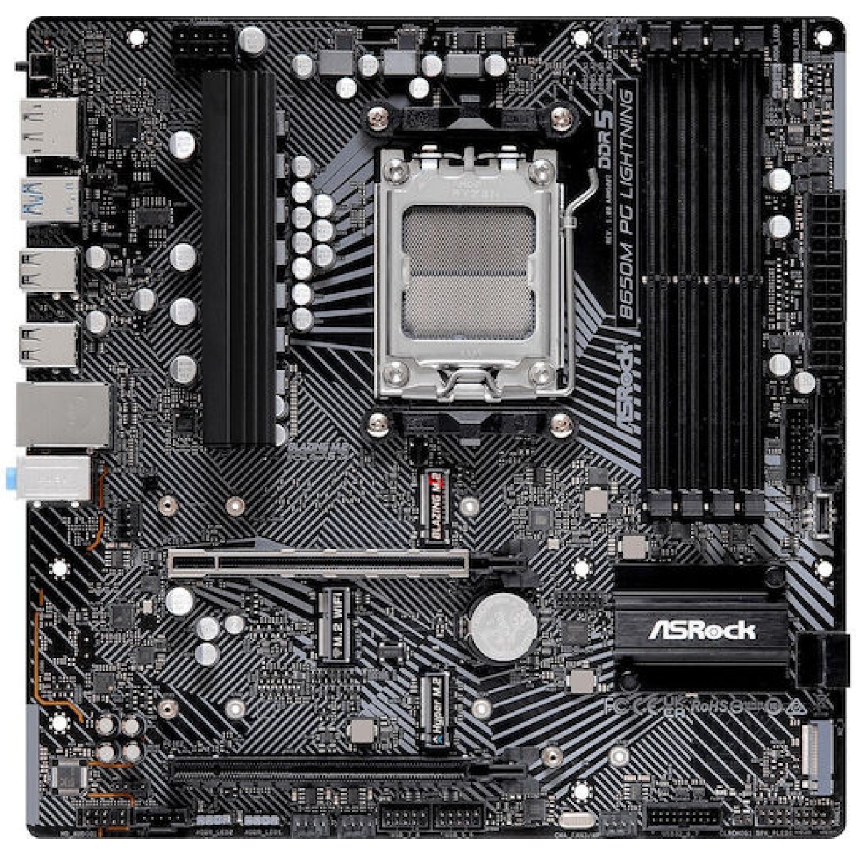 ASRock B650M PG Lightning Motherboard Micro ATX με AMD AM5 Socket 90-MXBMV0-A0UAYZ