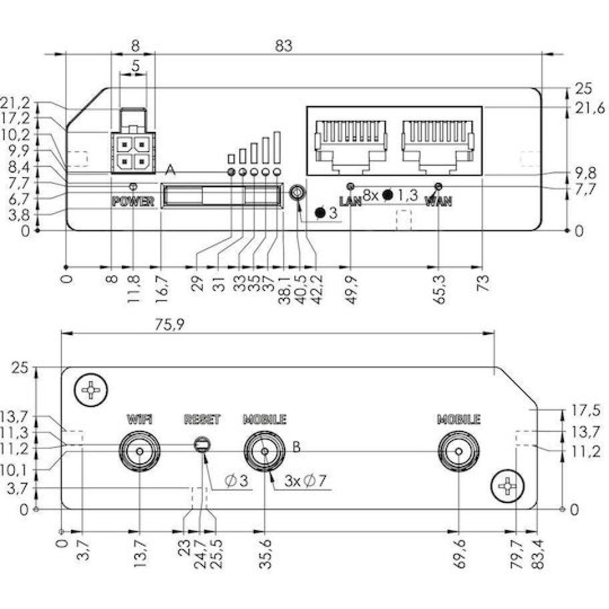 Teltonika RUT241 v1 Ασύρματο 4G Mobile Router