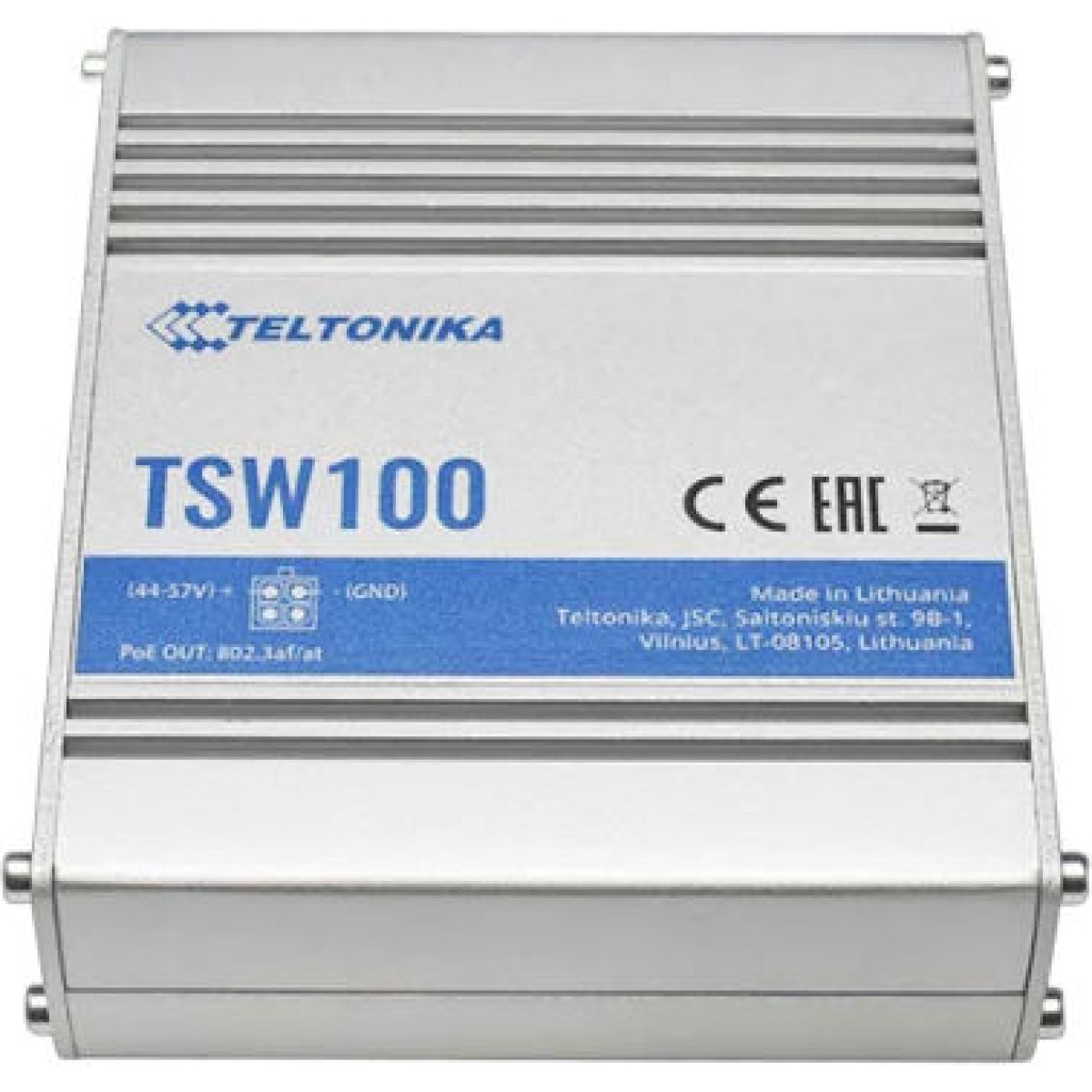 Teltonika TSW100 Switch 5x RJ45 1000Mb/s, 4x PoE