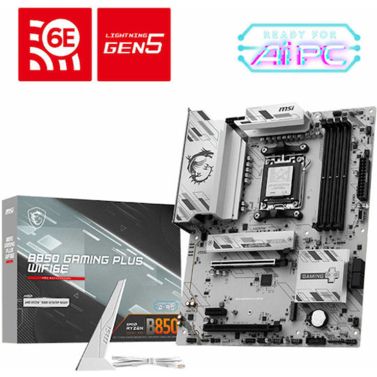 MSI B850 Gaming Plus Wifi6E Motherboard ATX με AMD AM5 Socket 7E80-001R