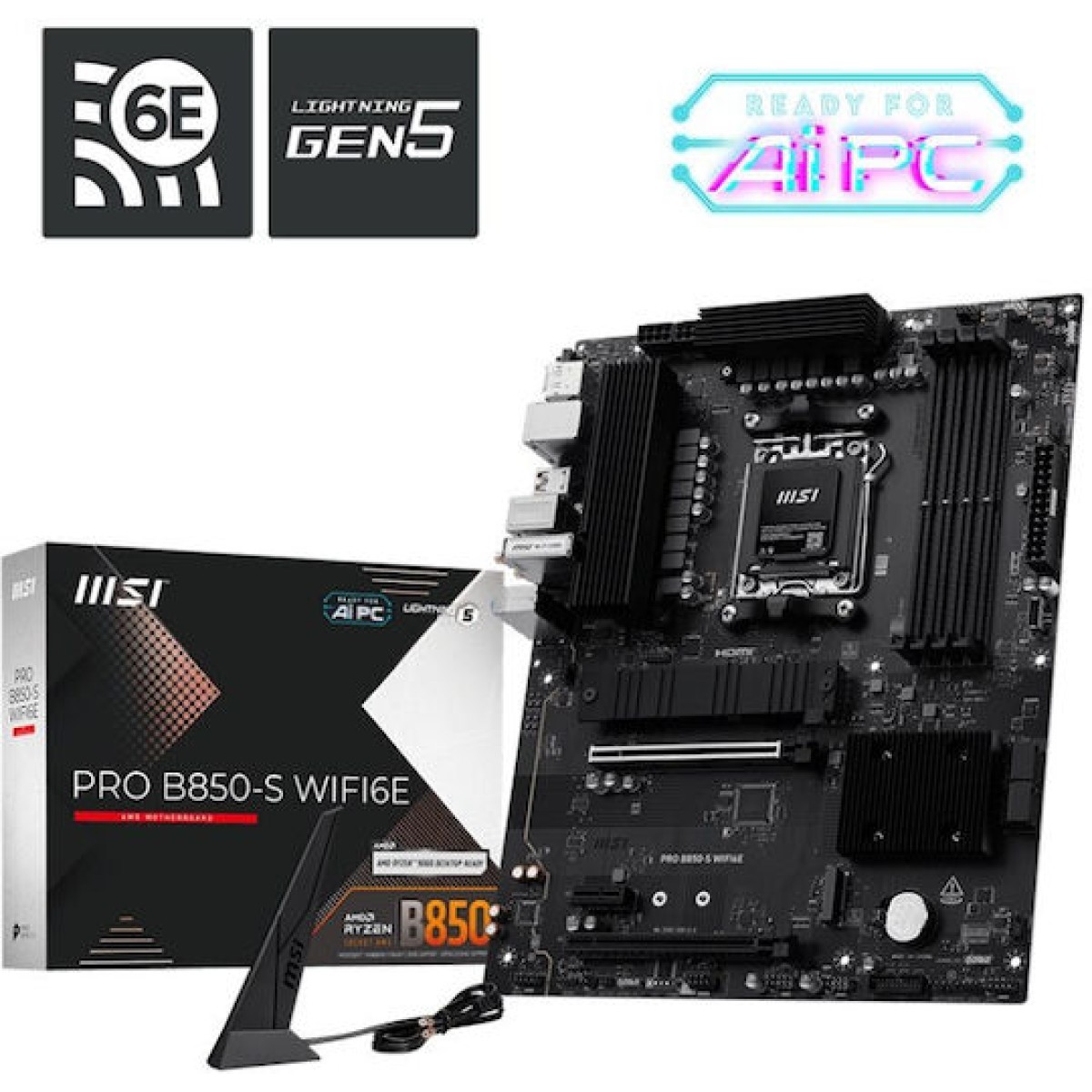 MSI PRO B850-S WIFI6E Motherboard ATX με AMD AM5 Socket