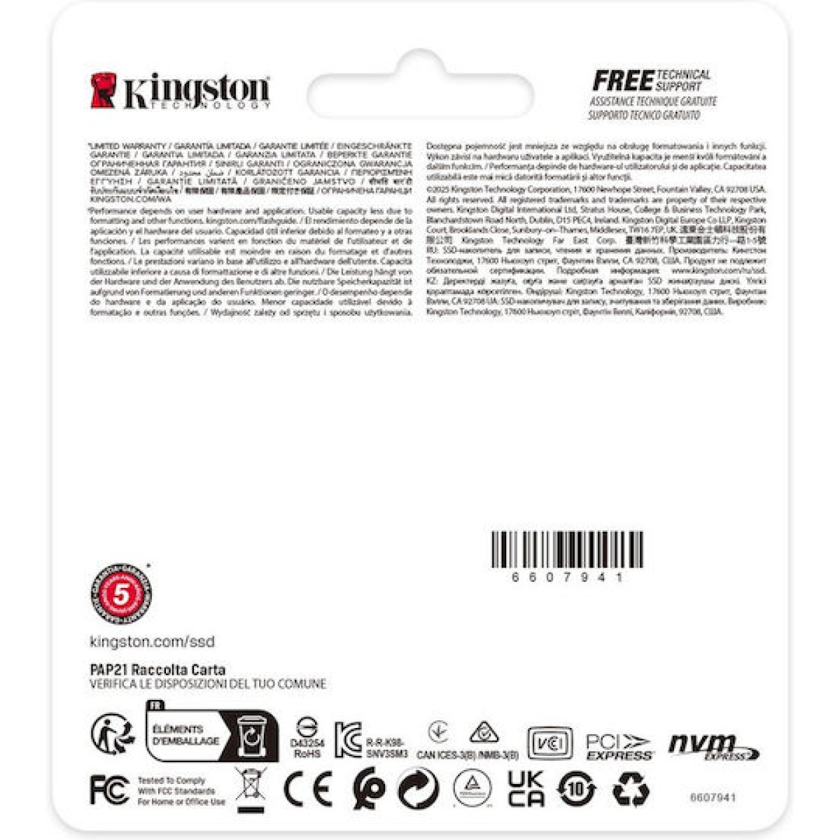 Kingston NV3 SSD 2TB M.2 NVMe PCI Express 4.0