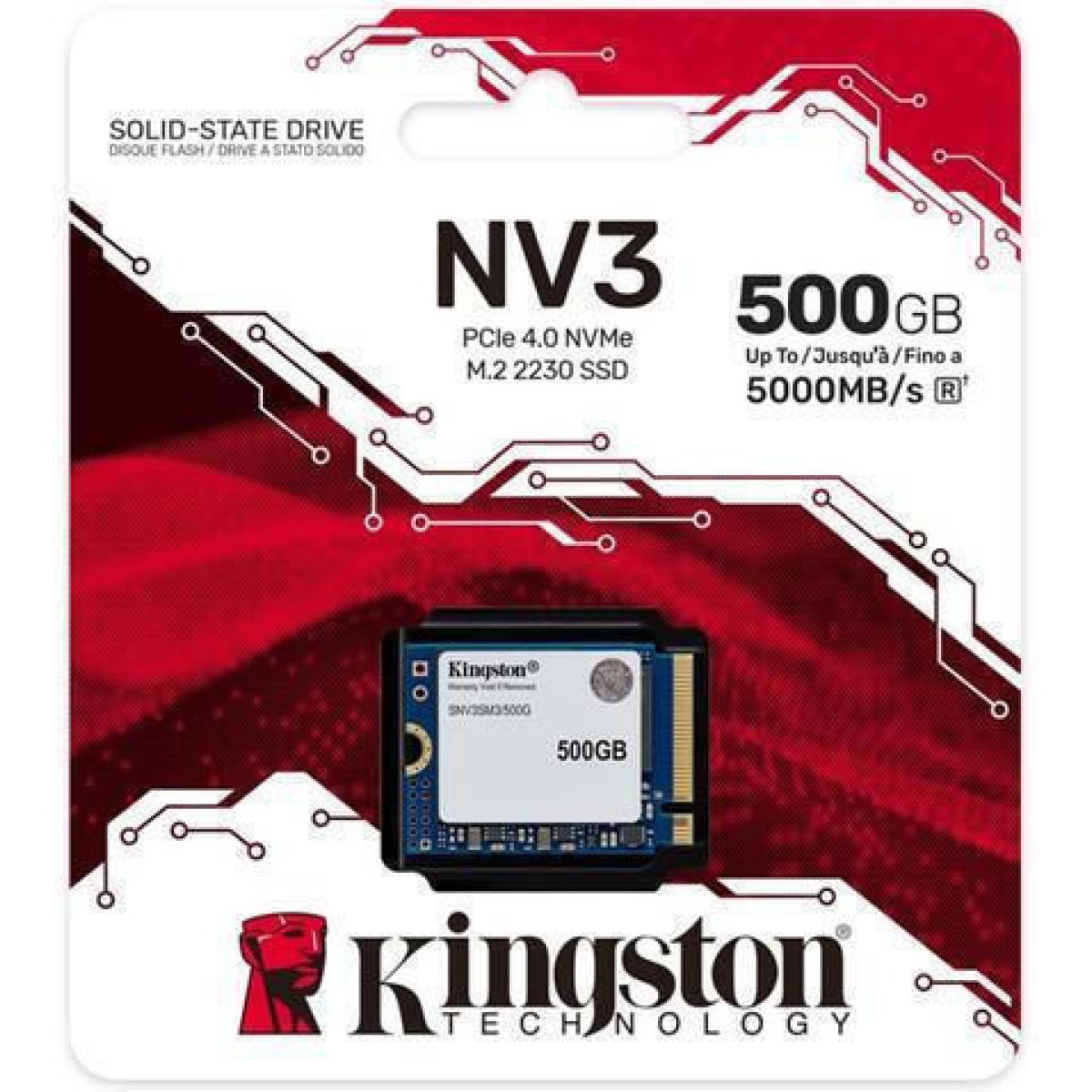 Kingston NV3 SSD 500GB M.2 NVMe PCI Express 4.0