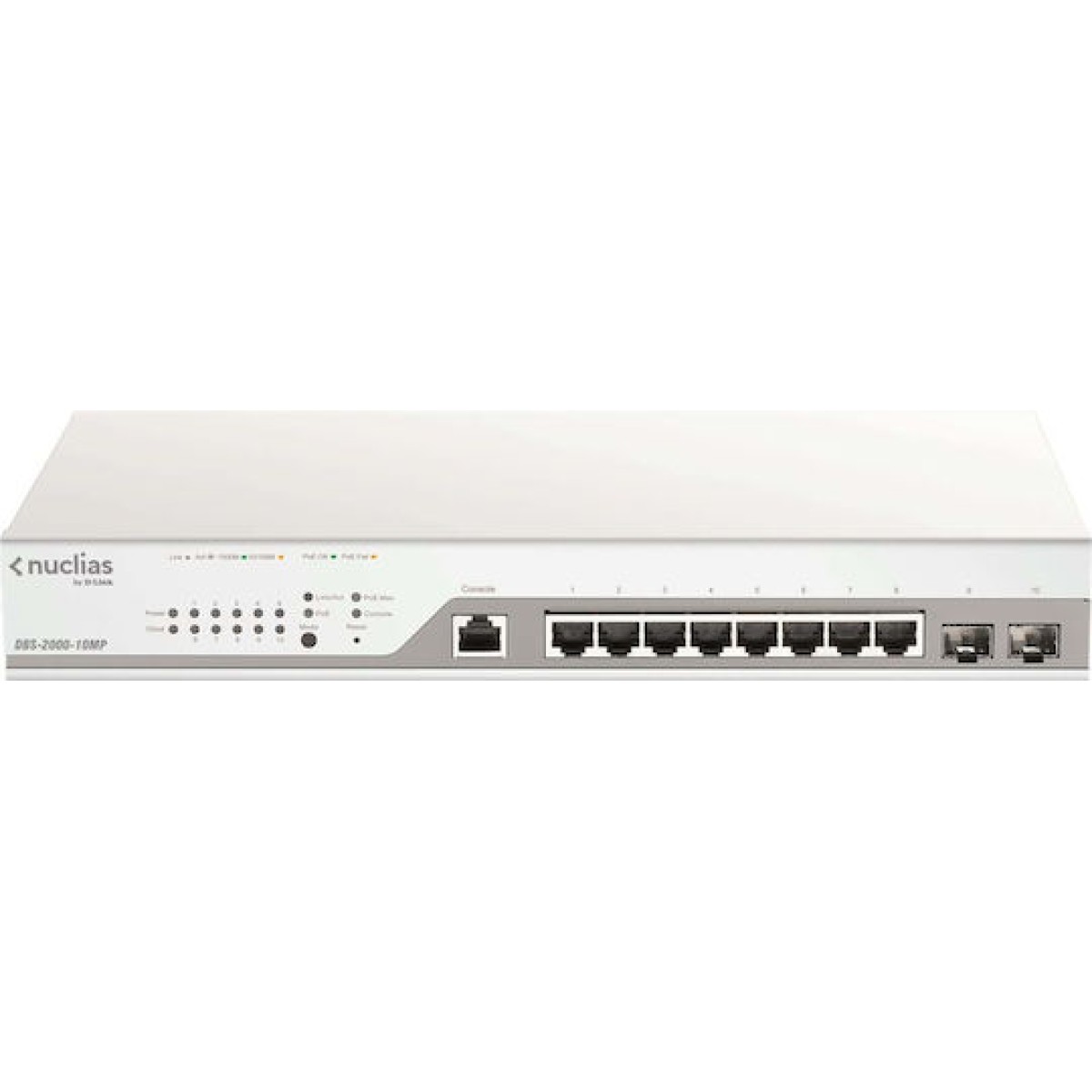 D-Link Nuclias DBS-2000-10MP Managed L2 PoE Switch με 8 Θύρες Gigabit (1Gbps) Ethernet και 2 SFP Θύρες