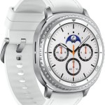 Samsung Galaxy Watch8 Classic Stainless Steel 46mm Αδιάβροχο με Παλμογράφο (Λευκό)