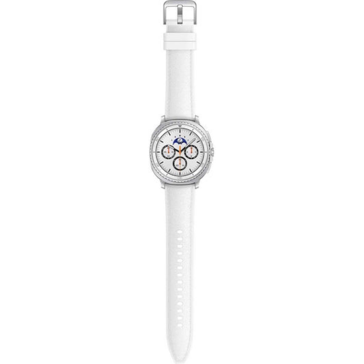 Samsung Galaxy Watch8 Classic LTE Stainless Steel 46mm Αδιάβροχο με eSIM και Παλμογράφο (Λευκό)