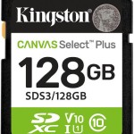 Kingston Canvas Select Plus SDXC 128GB Class 10 U1 V10 UHS-I με αντάπτορα