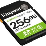 256gb Sd Memory Card Kingston Canvas Select Plus Class 10 Uhs-i Read Speed Up To 100mb/s