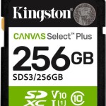 256gb Sd Memory Card Kingston Canvas Select Plus Class 10 Uhs-i Read Speed Up To 100mb/s