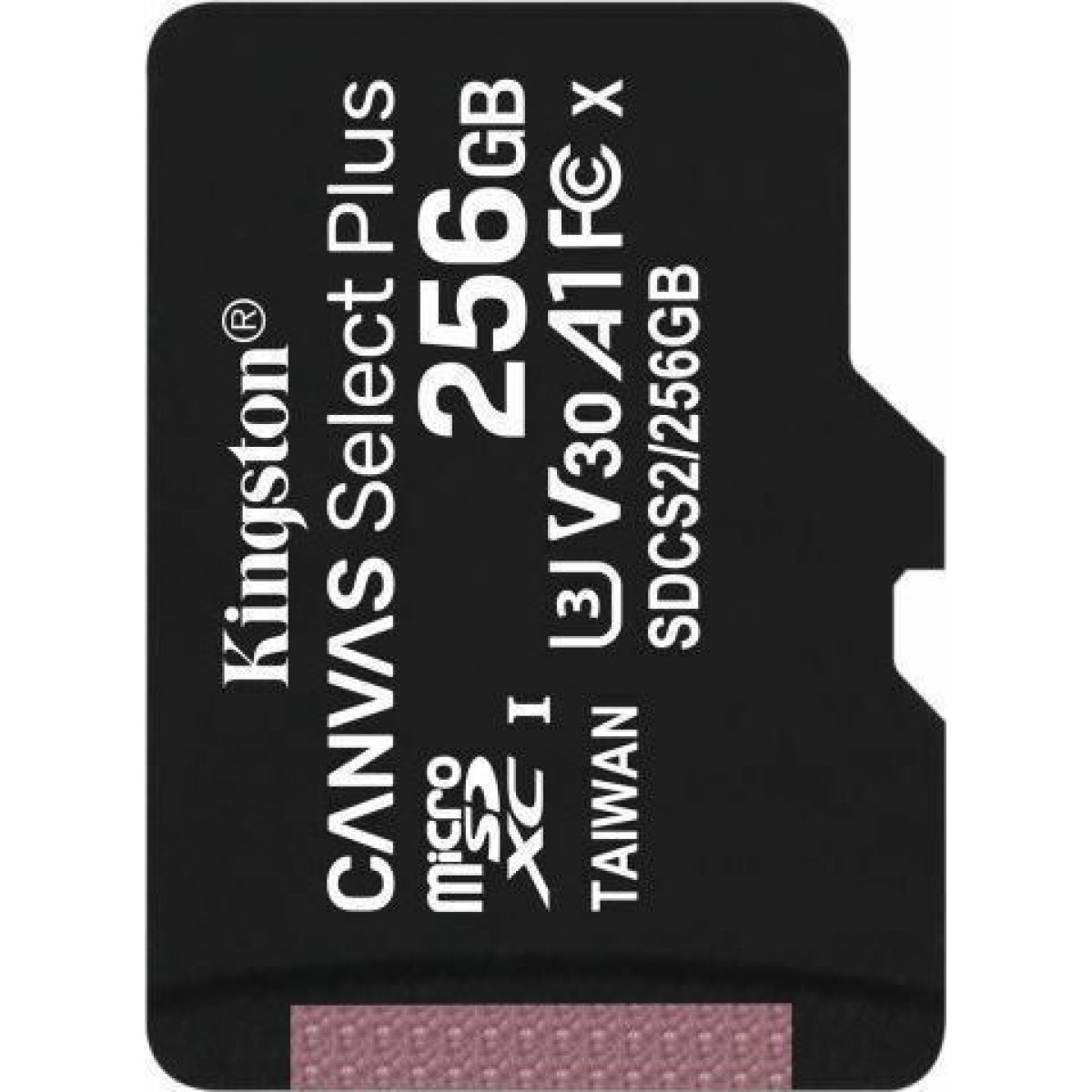 Kingston Canvas Select Plus microSDXC 256GB Class 10 U3 V30 A1 UHS-I