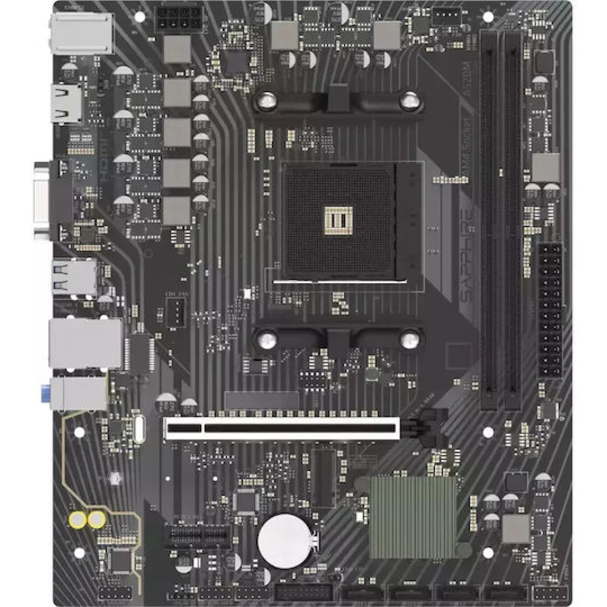 Sapphire A520M-E Motherboard Micro ATX με AMD AM4 Socket 52119-04-40G