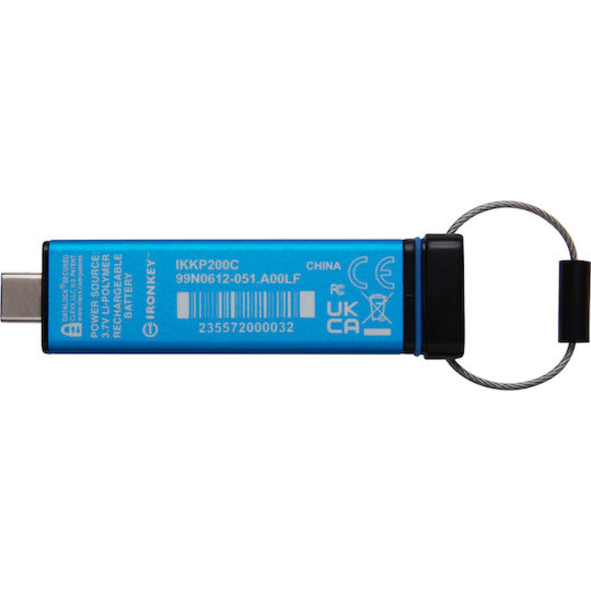 Kingston IronKey Keypad 200C 256GB USB 3.2 Stick με σύνδεση USB-C Μπλε