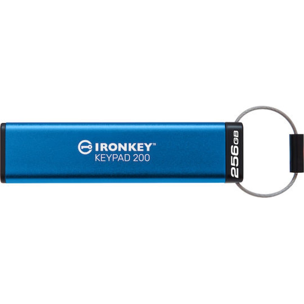 Kingston IronKey Keypad 200 256GB USB 3.2 Stick Μπλε