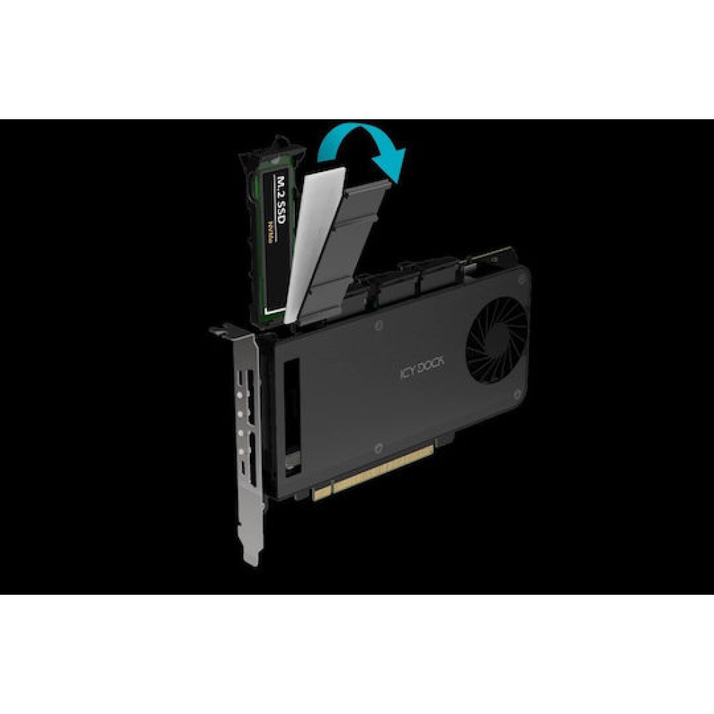Κάρτα Icy Dock Adapter 4 X M.2 Nvme Ssd Mobile Rack Adapter Card