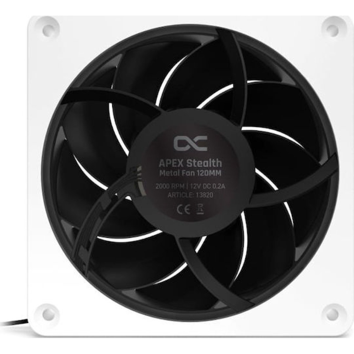 Alphacool Apex Stealth Case Fan 120mm με Σύνδεση 4-Pin PWM Λευκό